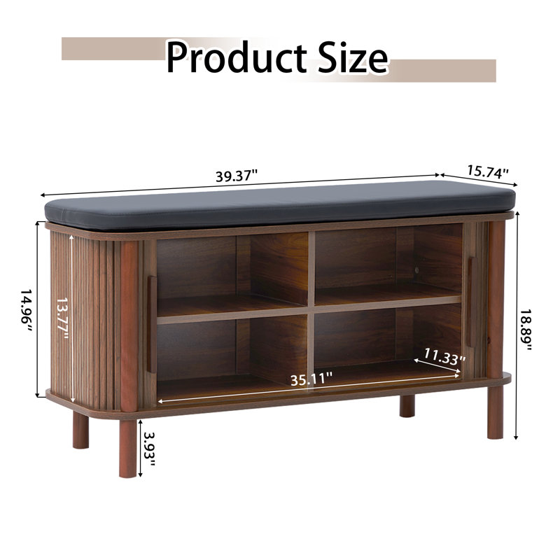 Hokku Designs 8 Pair Shoe Storage Bench & Reviews | Wayfair